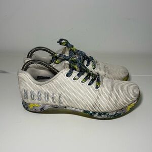 NOBULL Women’s White Floral Trainers CrossFit Gym workout Shoes in size US 7.5